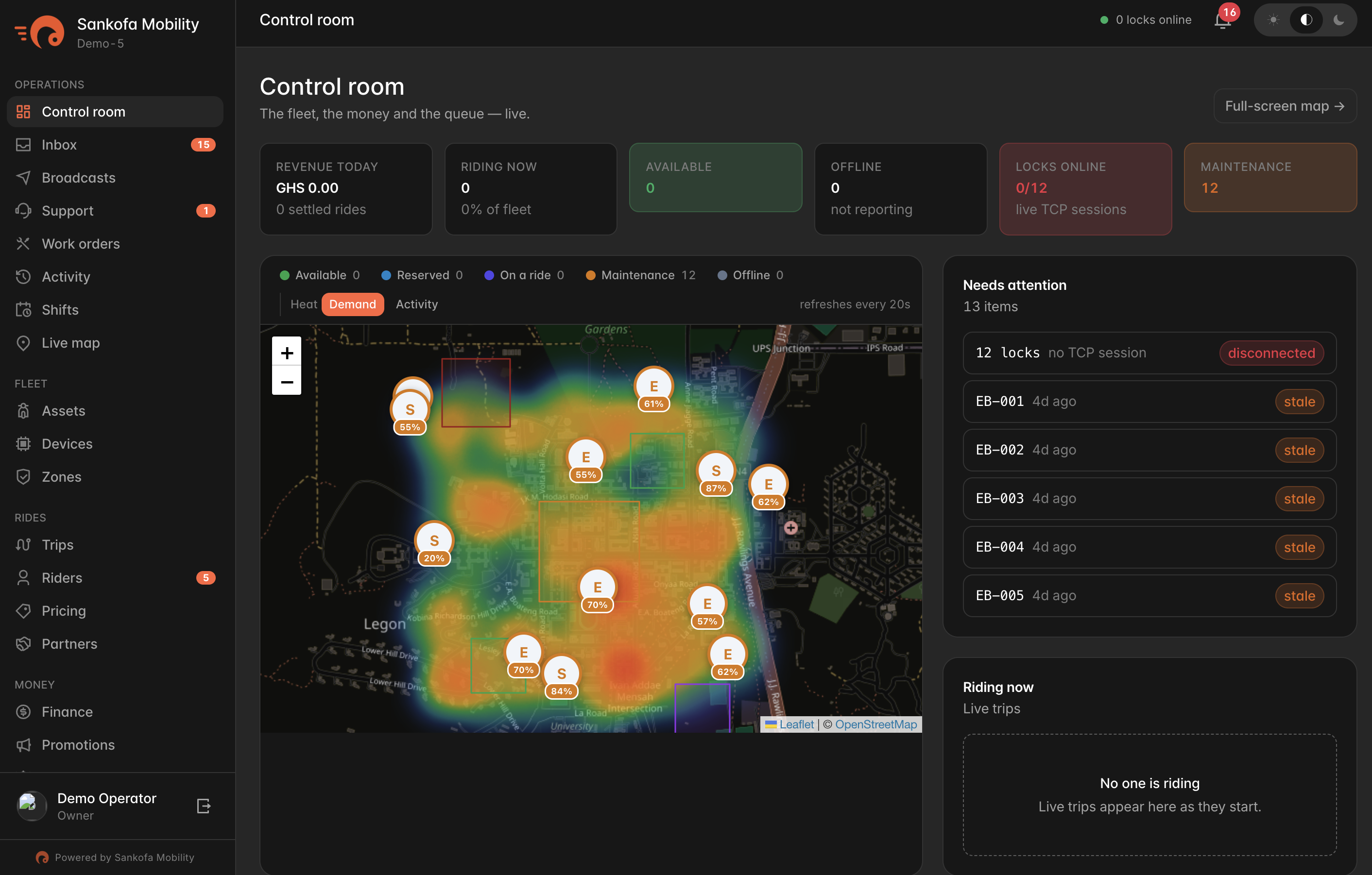 Sankofa Mobility control room